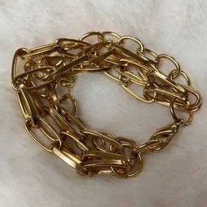 Heavy Duty Chunky Gold Tone Bracelet